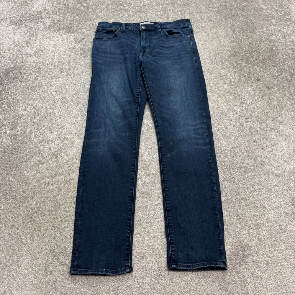 Madewell Slim Fit Straight Denim Jeans Mens 32x32 Blue Dark Wash Stretch Casual